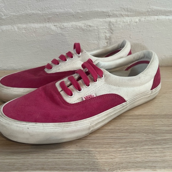 Vans Pink and White Sneakers Men’s 11.5 - Picture 2 of 4